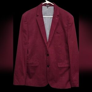 Express Red Sport Coat Modern Fit